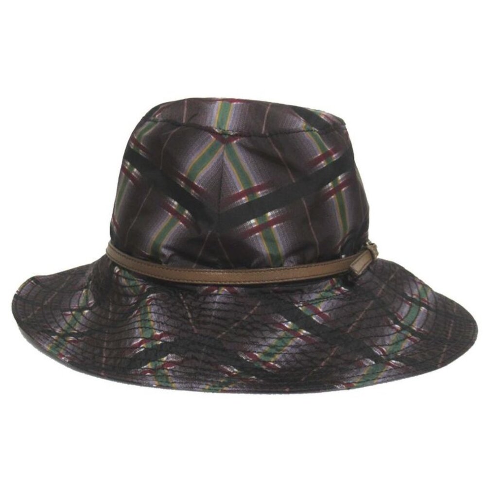 Prada Checked Nylon Bucket Hat Size M Purple - Picture 3 of 6